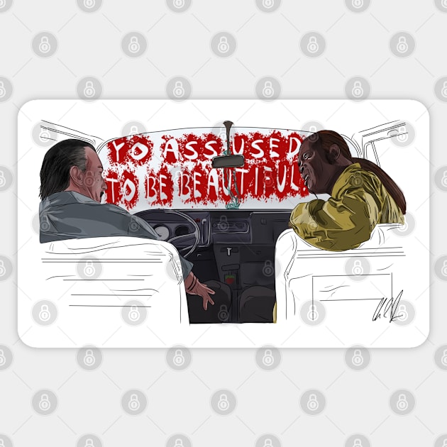 Jackie Brown: Yo Ass Used To Be Beautiful Sticker by 51Deesigns